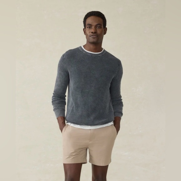 Faherty Other - Sunwashed Crewneck Sweater - Faded Black